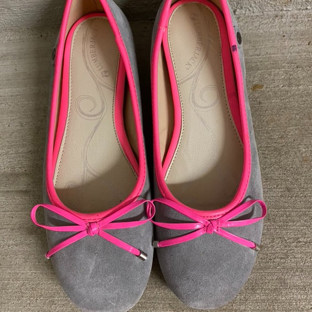 Lumberjack Suede Authentic Woman Ribbon Flat Shoe